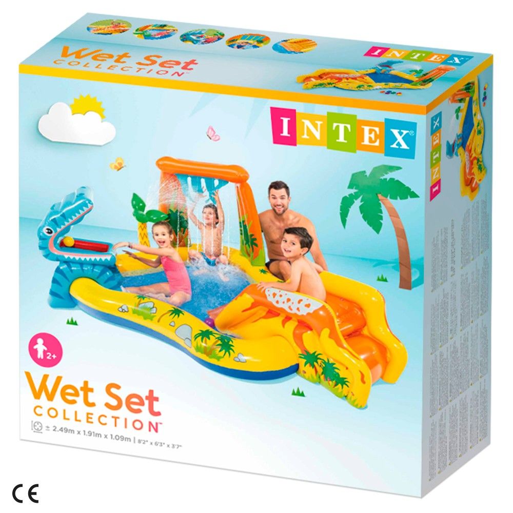 Centro Juegos Hinchable Intex Dinosaurio 249x191x109 Cm 272l