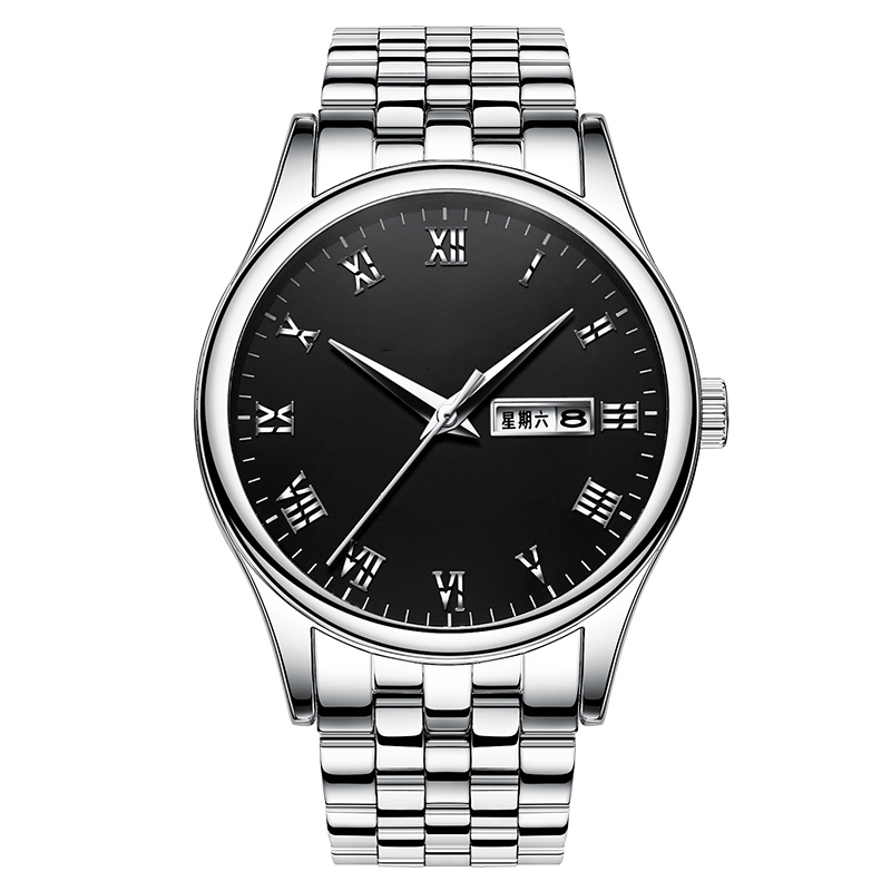 Gold Diamond Quartz Waterproof Luminous Business Men's Watch