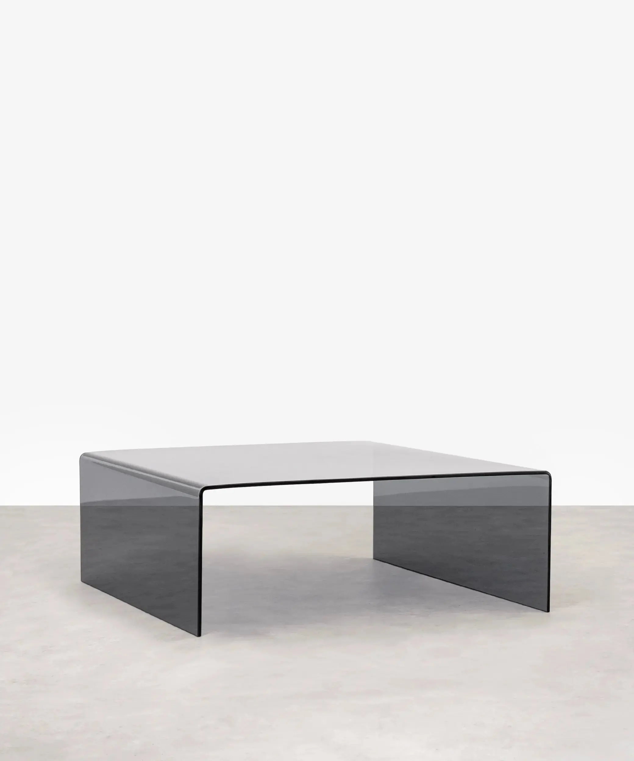 Mesa de Centro Cuadrada de Cristal Curvado Burano 100 cm x 100 cm