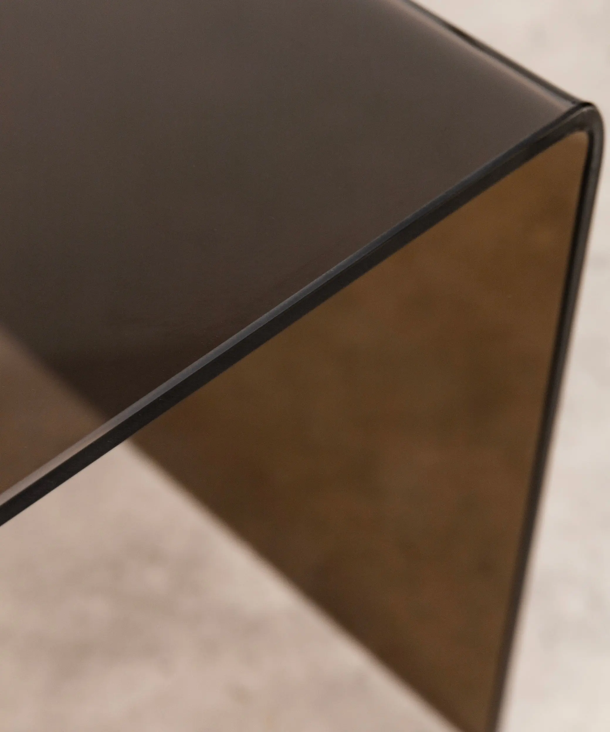 Mesa de Centro Rectangular de Cristal Curvado Cheval 100 cm