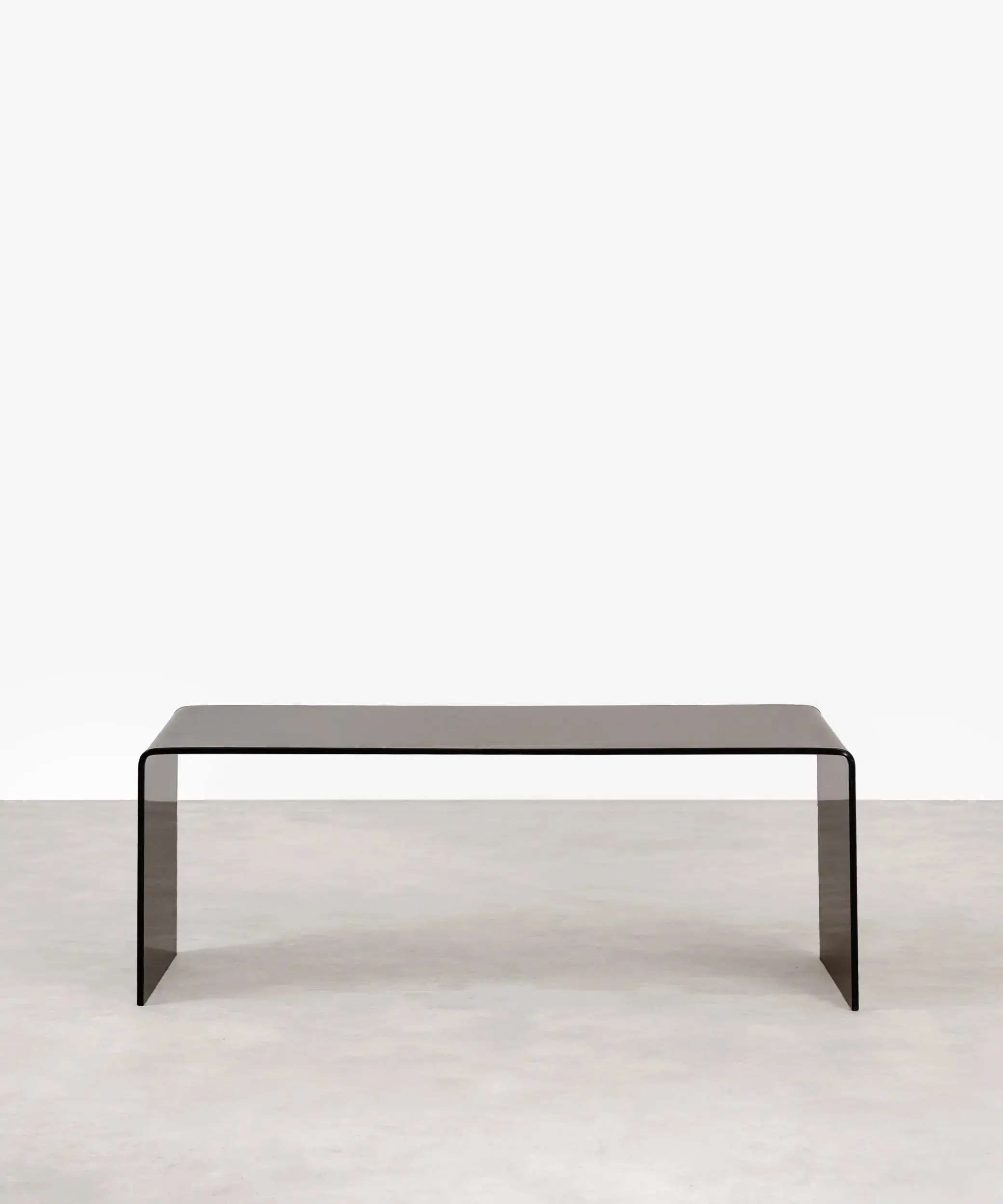 Mesa de Centro Rectangular de Cristal Curvado Cheval 100 cm