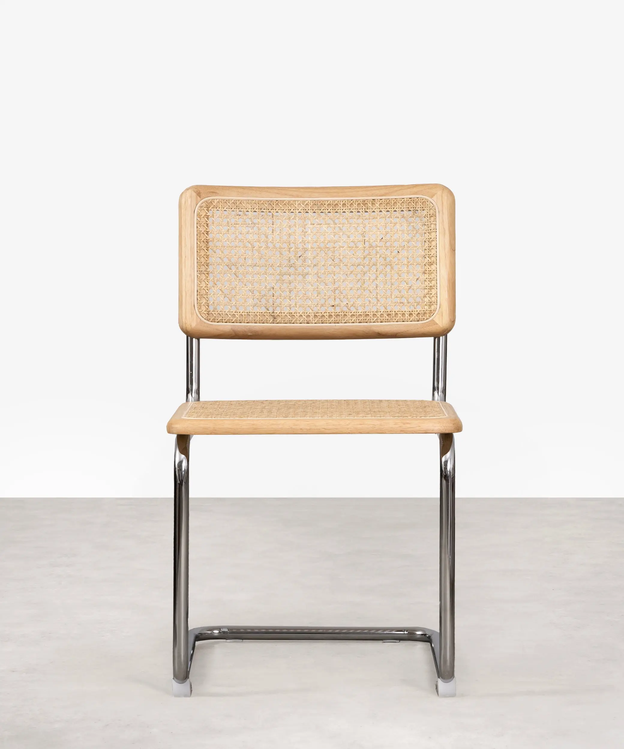 Silla de Comedor de Madera, Ratán y Metal Candy