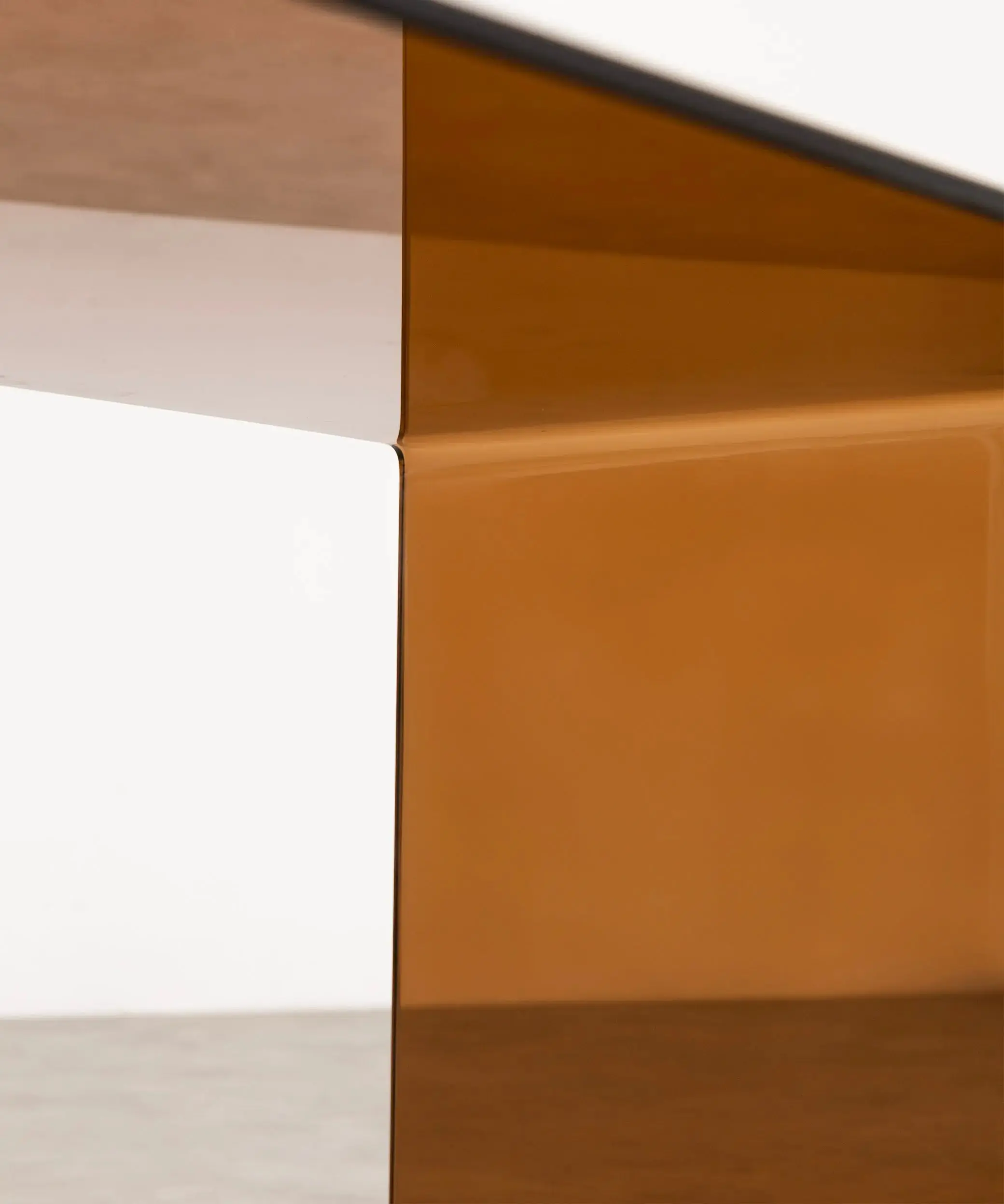 Mesa de Centro Rectangular de Cristal Curvado Cheval 100 cm