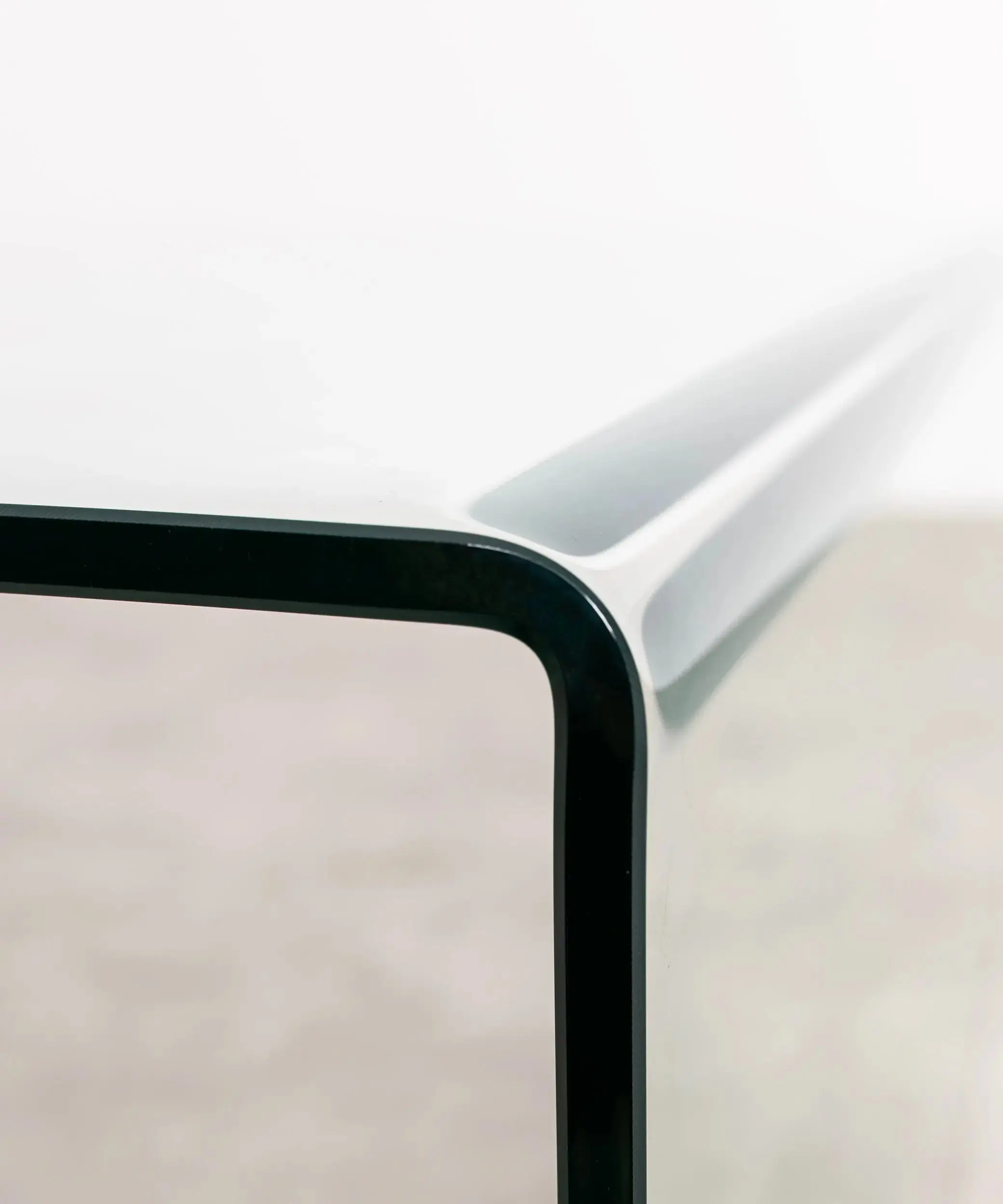 Mesa de Centro Cuadrada de Cristal Curvado Burano 100 cm x 100 cm