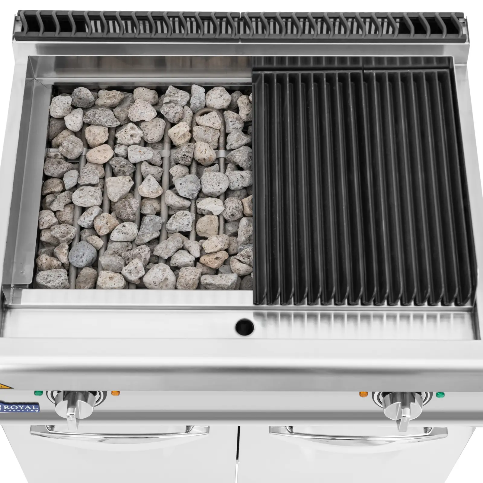 Lava Stone Grill - 8,1 kW - 50 til 300 °C - 400 V - 80 x 73 cm - Pro 730-serien - Royal Catering