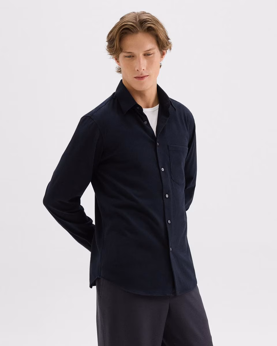Irving Pocket Shirt in Brushed Structure Knit - Theory Factory Store