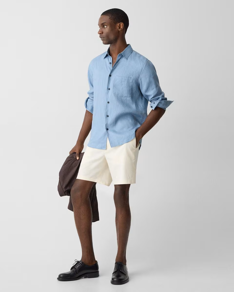 Curtis Drawstring Short in Good Linen - Theory Factory Store