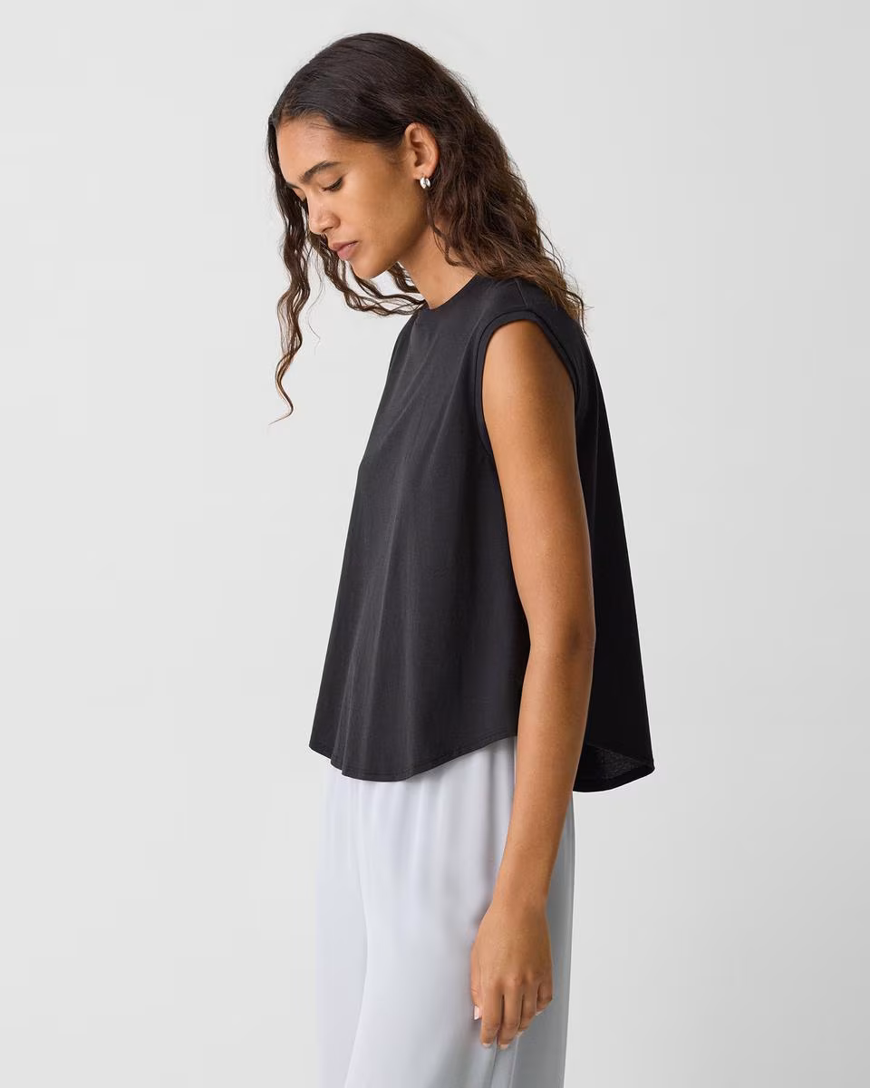 Shirttail Tank Top in Cotton - Theory Factory Store