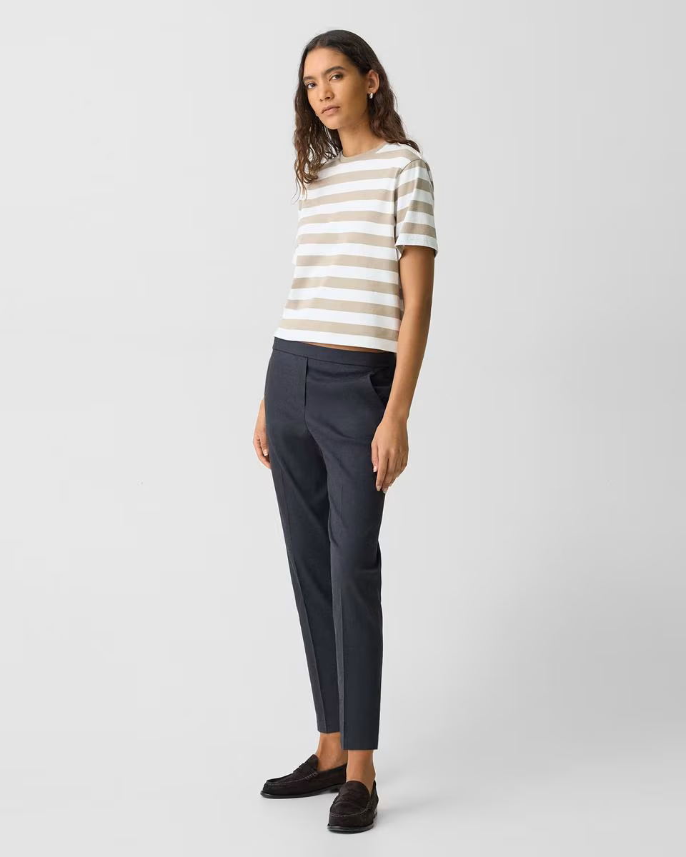 Treeca Pull-On Pant in Good Linen - Theory Factory Store