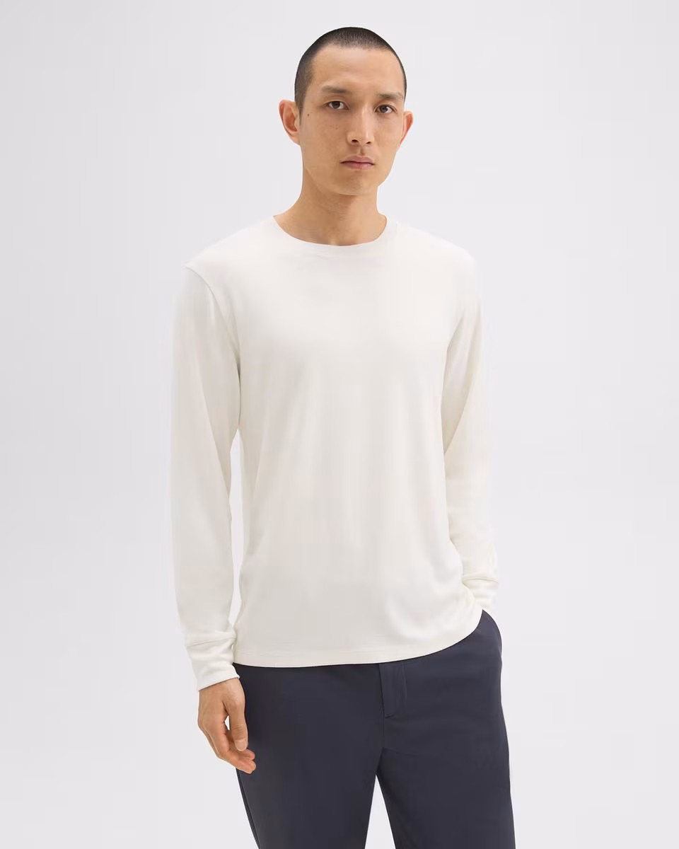 Essential Long-Sleeve Tee in Anemone Modal Jersey - Theory Factory Store