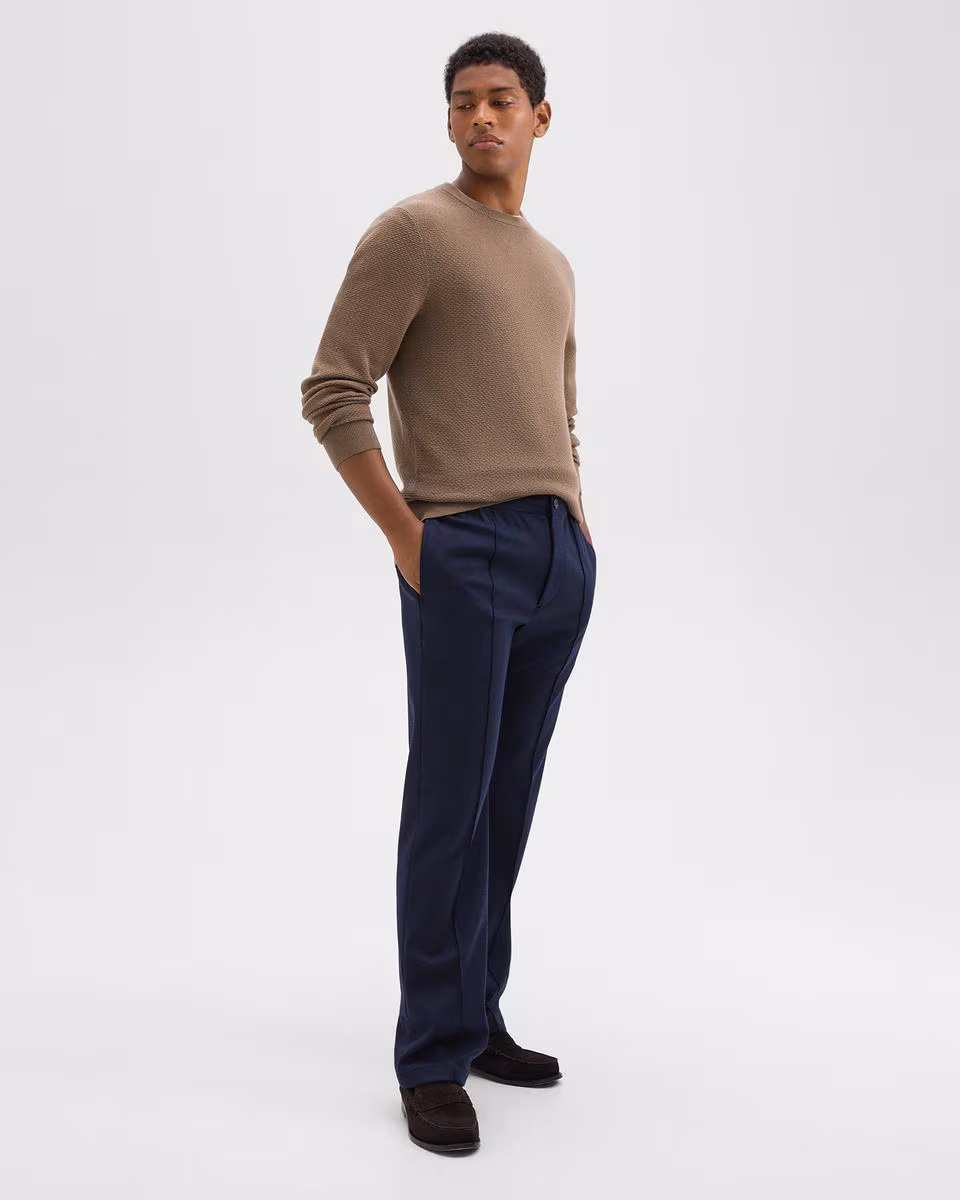 Relaxed Drawstring Pant in Wool-Blend Knit - Theory Factory Store