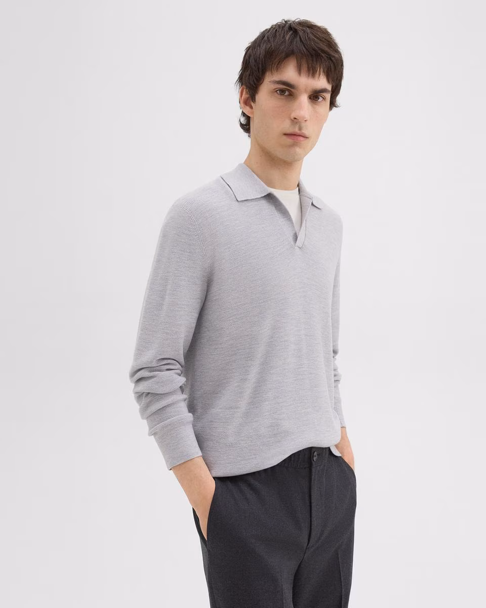 Johnny Collar Sweater in Merino Wool - Theory Factory Store
