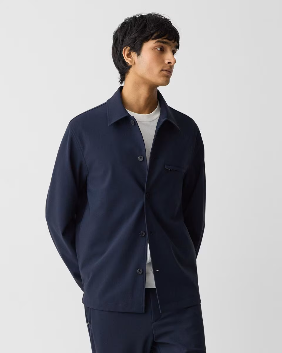 Overshirt in Precision Ponte - Theory Factory Store