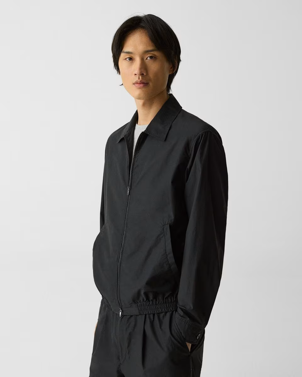 Blouson Zip Jacket in Cotton-Blend | Theory Factory Store - Theory Factory Store