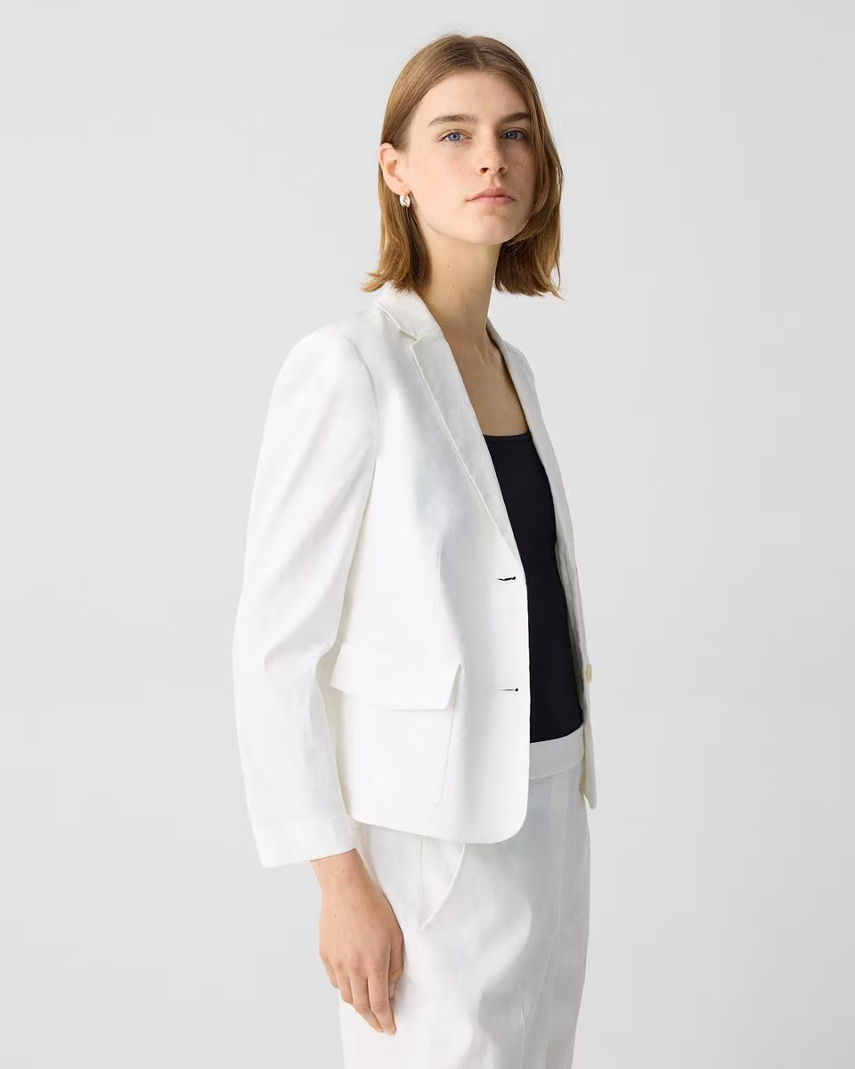 Shrunken Blazer in Good Linen - Theory Factory Store