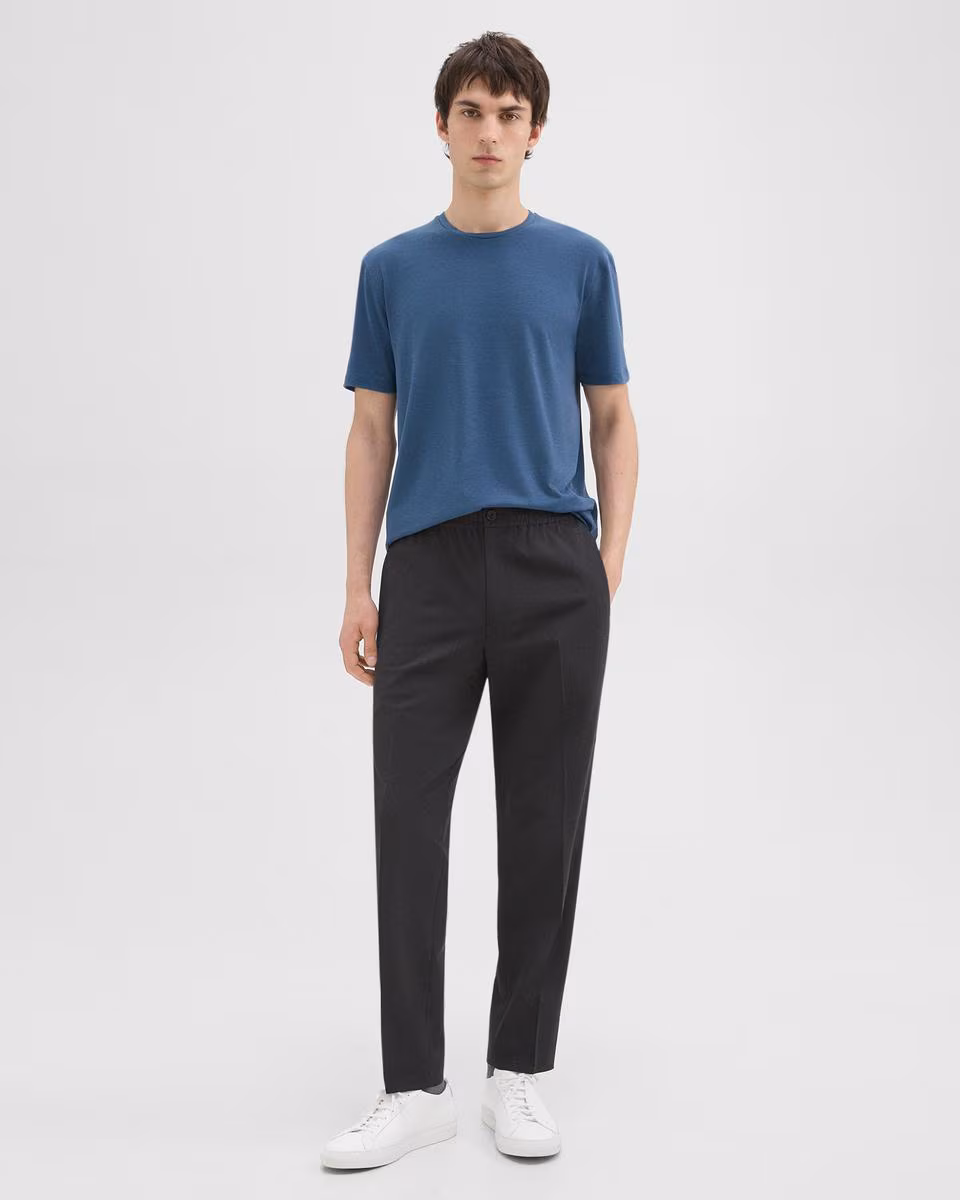 Larin Drawstring Pant in Stretch Wool - Theory Factory Store