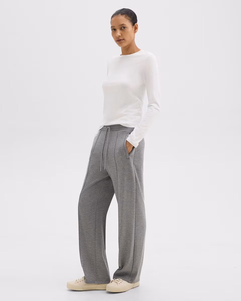 Track Pant in Double-Knit Jersey - Theory Factory Store