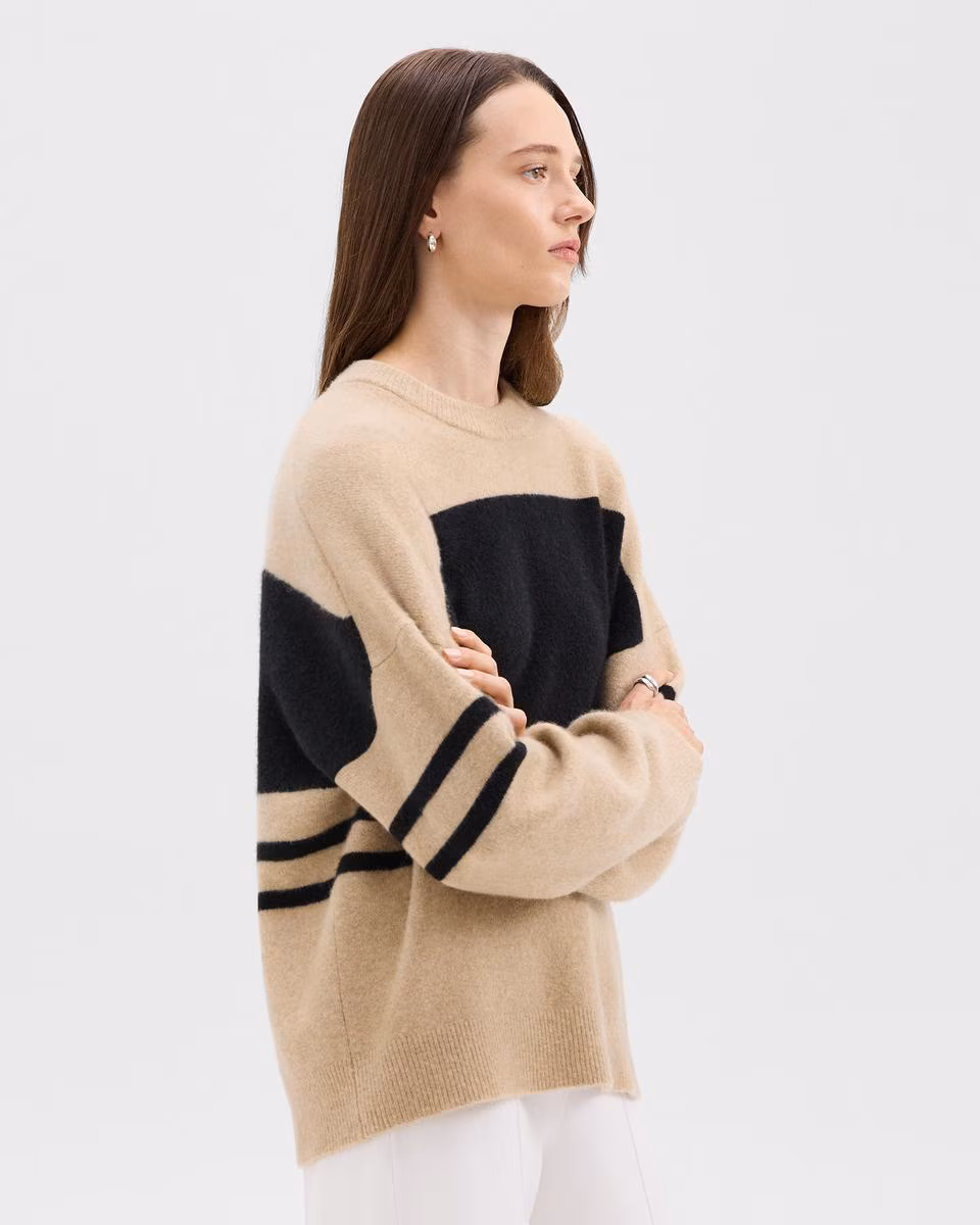 Colorblock Sweater in Astor Wool - Theory Factory Store