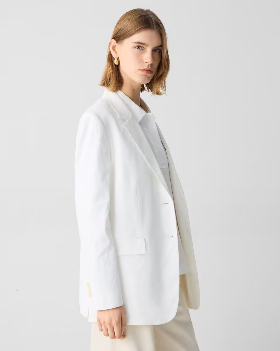 Relaxed Blazer in Good Linen - Theory Factory Store
