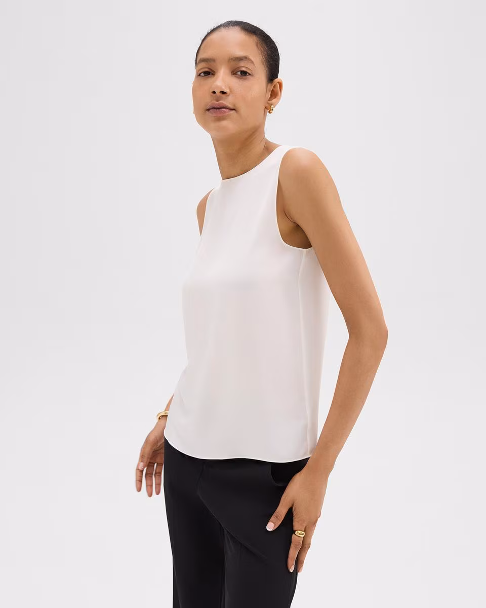 Shell Top in Silk Georgette - Theory Factory Store