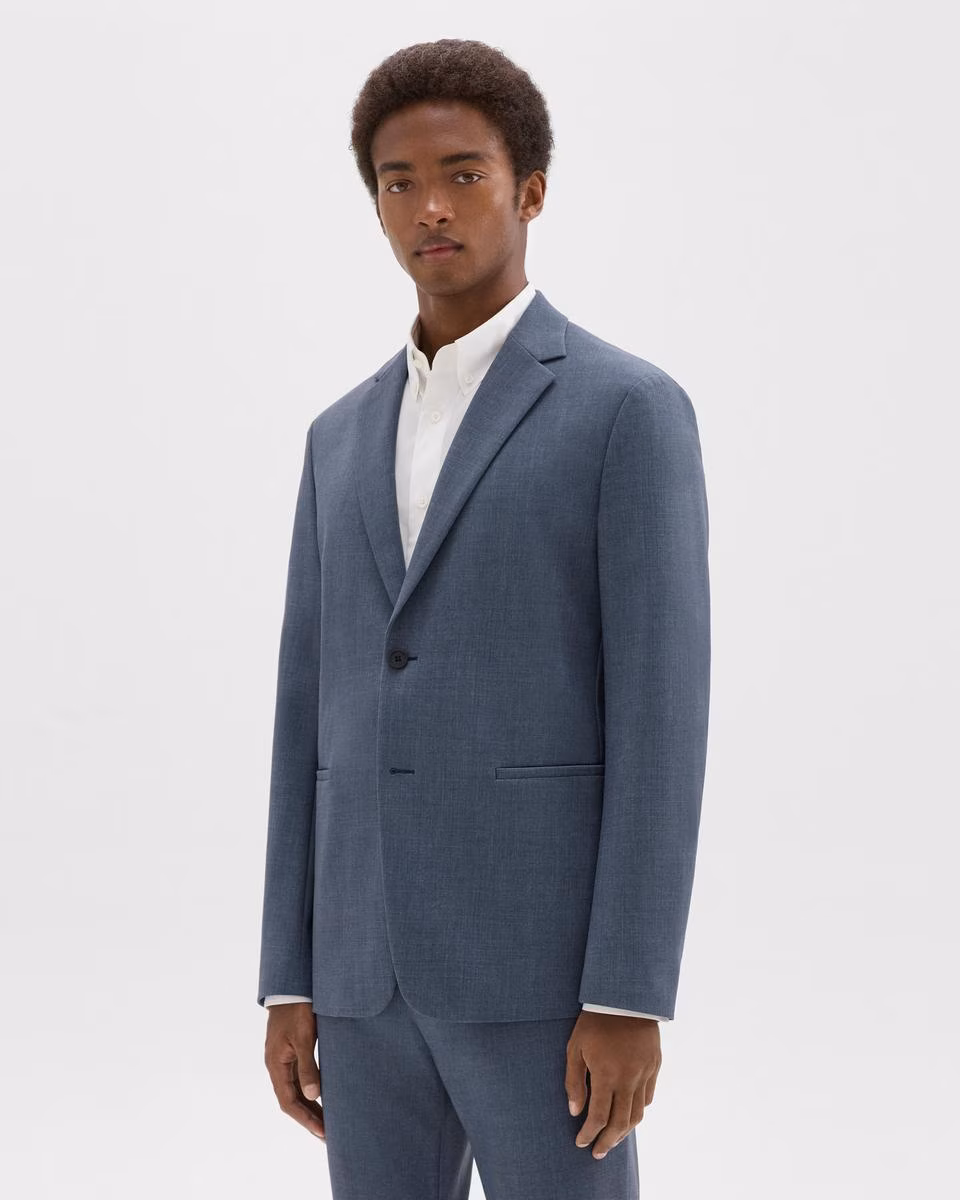 Clinton Blazer in Printed Precision Ponte - Theory Factory Store