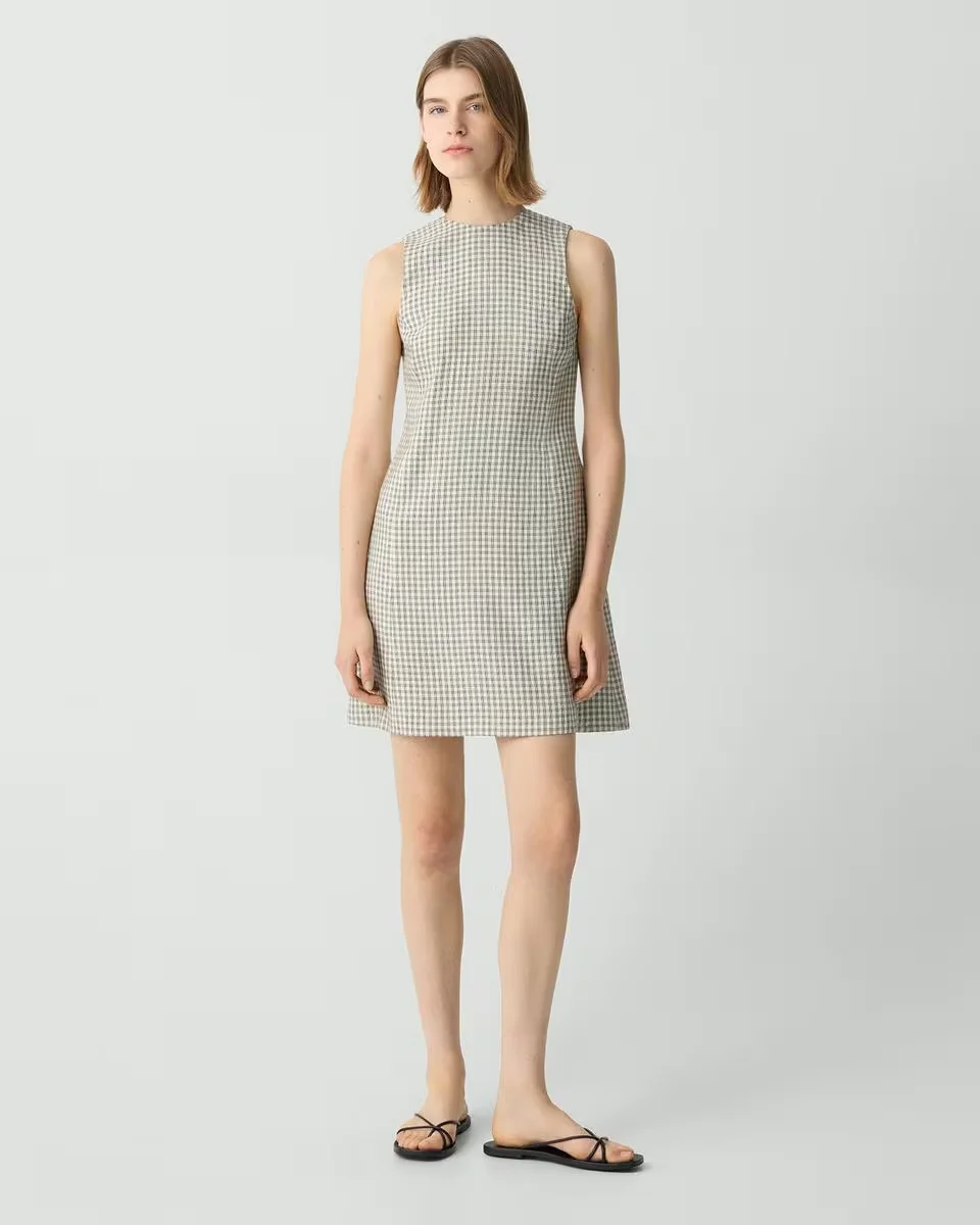 theory a line mini dress Buy Blue Line Blockprinted Cotton Dress | Dress online main image 1