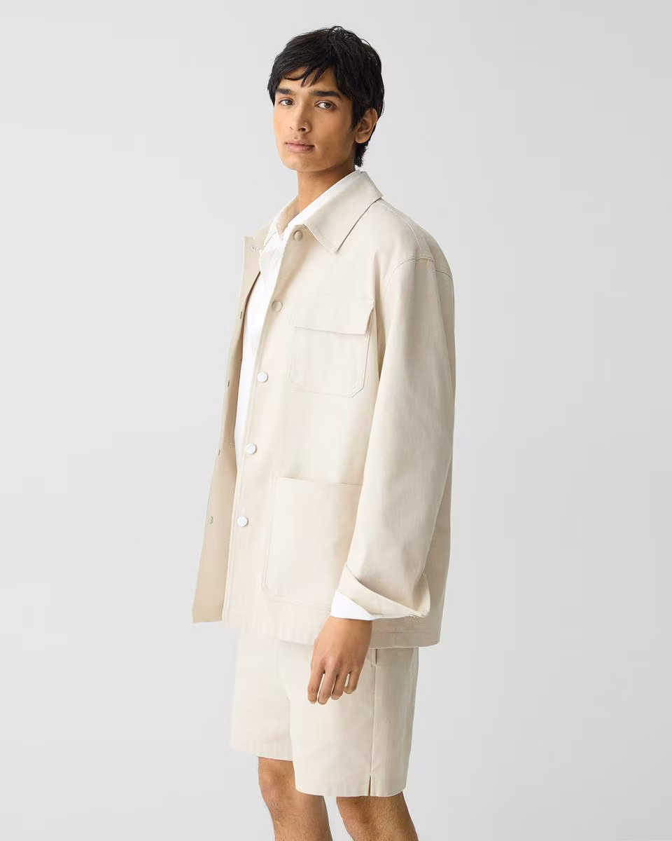 Utility Coat in Stretch Cotton Canvas - Theory Factory Store