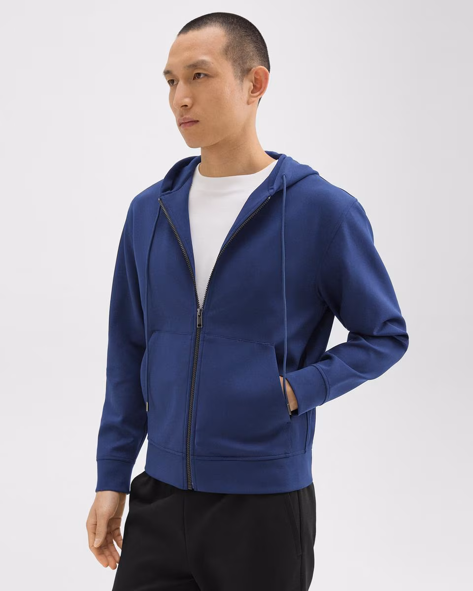 Zip-Up Hoodie in Scuba | Theory Outlet Online - Theory Factory Store
