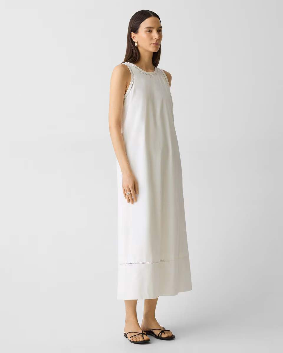 Maxi Tank Dress in City Poplin - Theory Factory Store