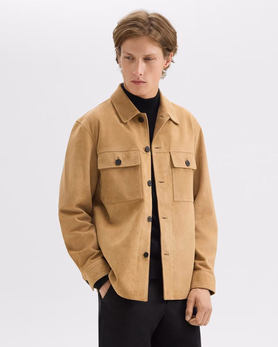Closson Military Jacket in Suede - Theory Factory Store