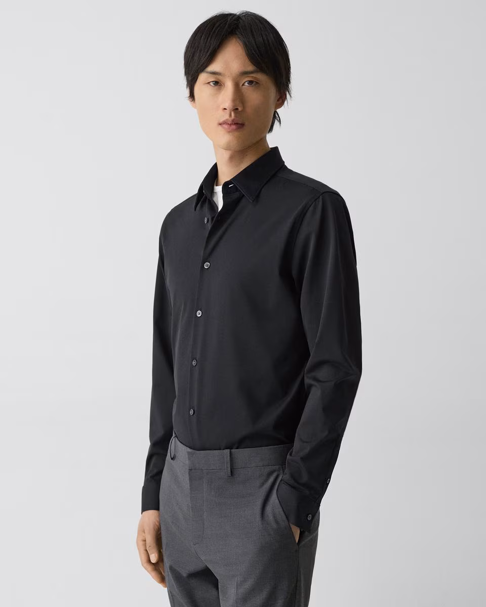 Sylvain Shirt in Structure Knit - Theory Factory Store
