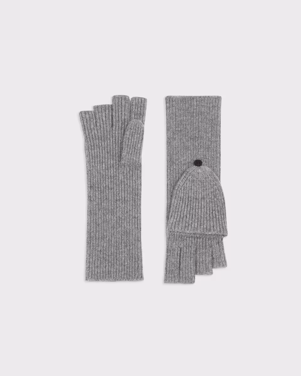 Fold-Back Gloves in Cashmere - Theory Factory Store