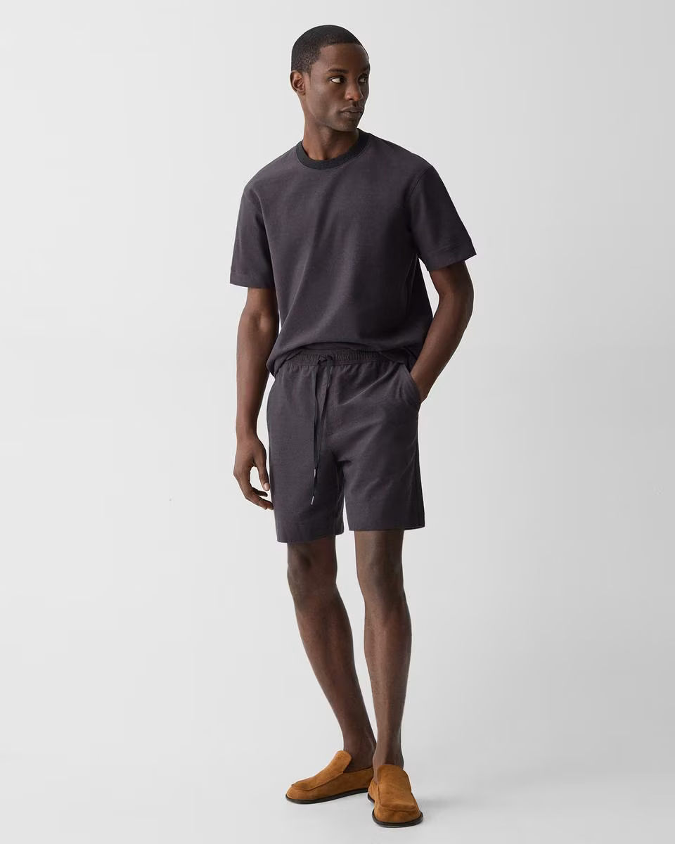 Drawstring Short in Terry Cotton - Theory Factory Store