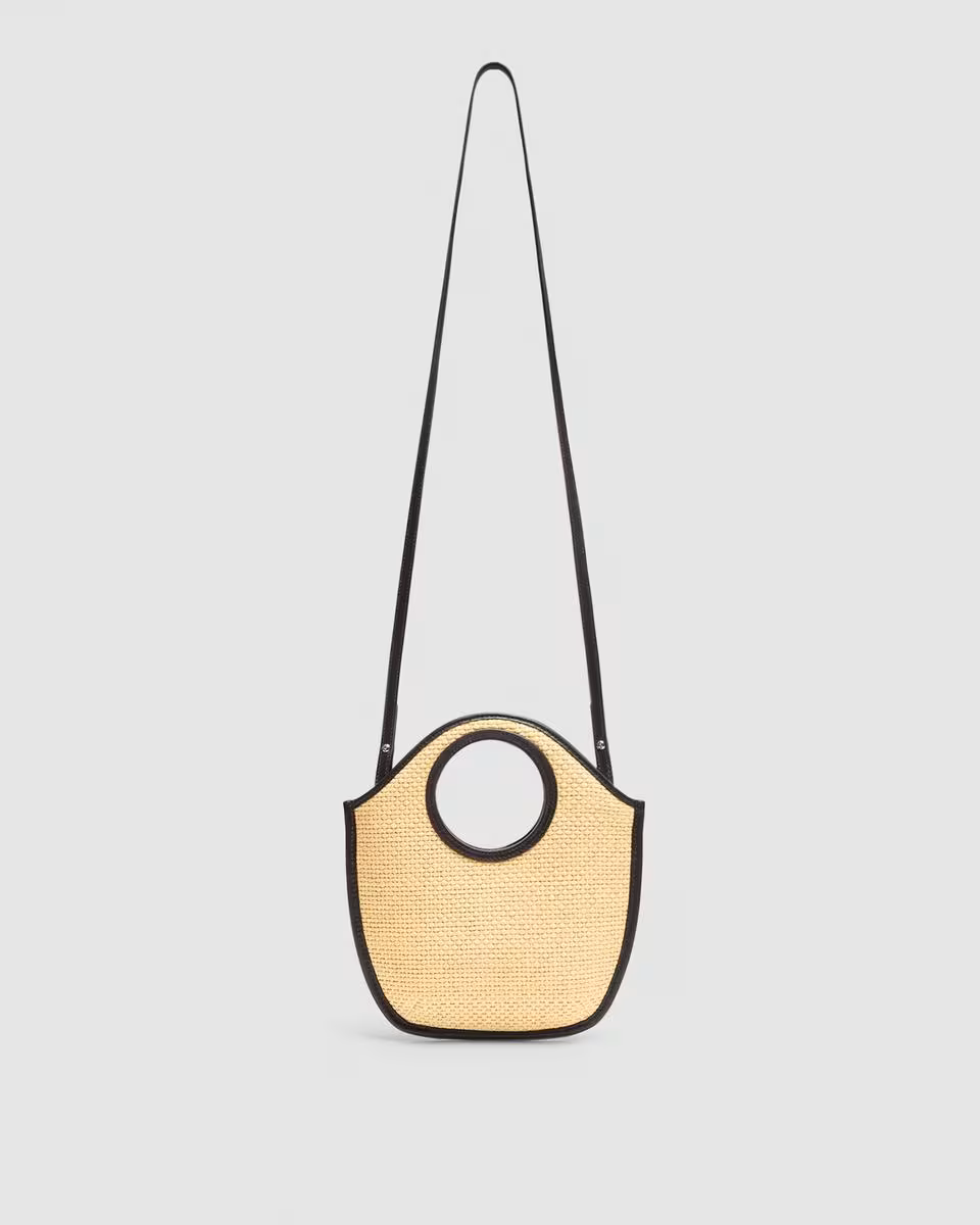 Mini Circle Bag in Raffia - Theory Factory Store