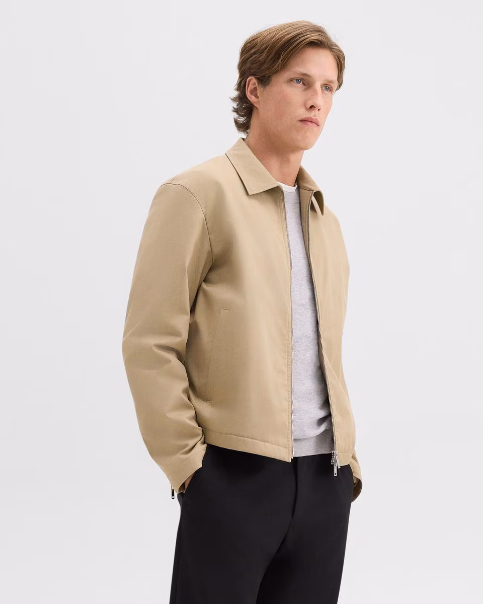 Blouson Zip Jacket in Stretch Cotton Twill - Theory Factory Store