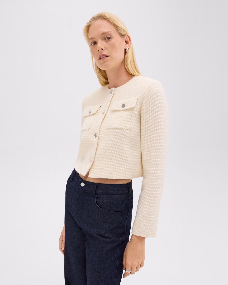 Cardigan Jacket in Tweed - Theory Factory Store