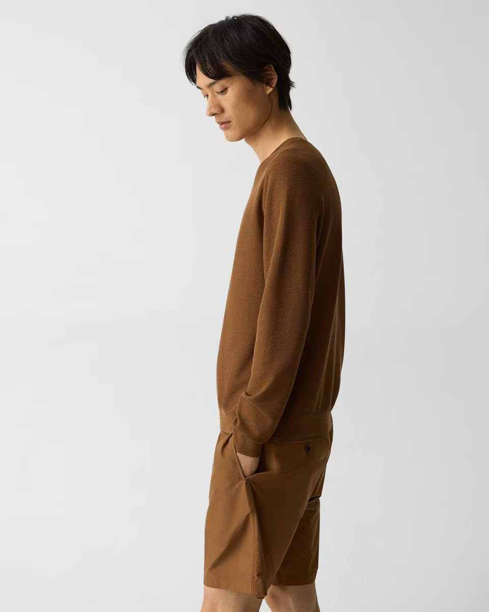 Crewneck Sweatshirt in Silk-Cotton - Theory Factory Store