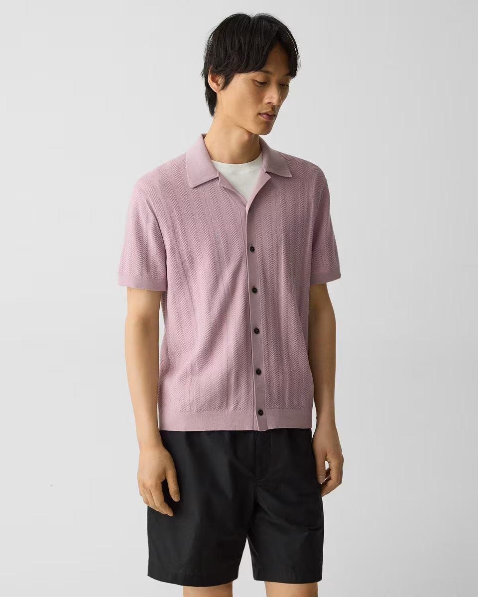 Camp Collar Shirt in Cotton Light Twist - Theory Factory Store