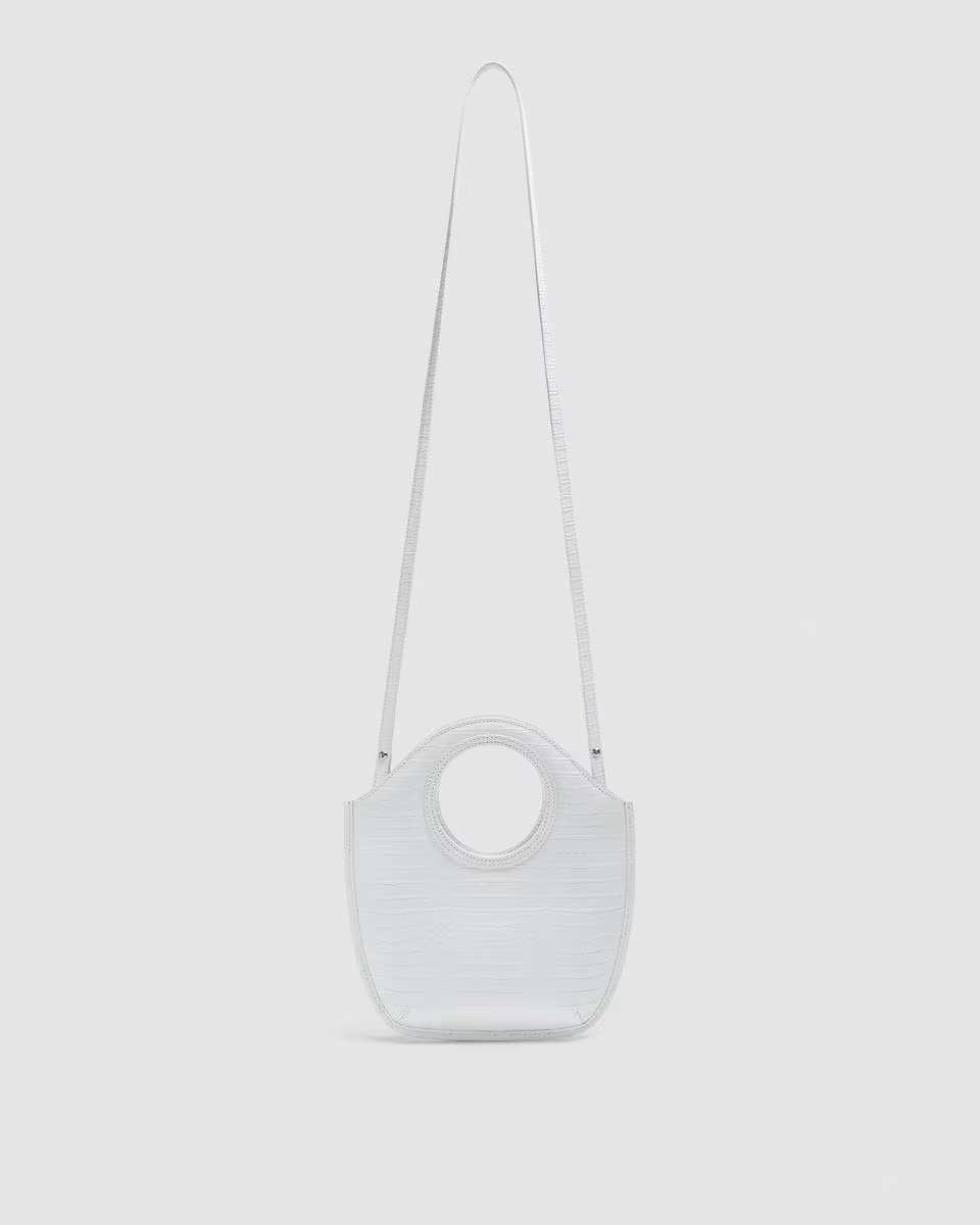 Mini Circle Bag in Embossed Leather - Theory Factory Store