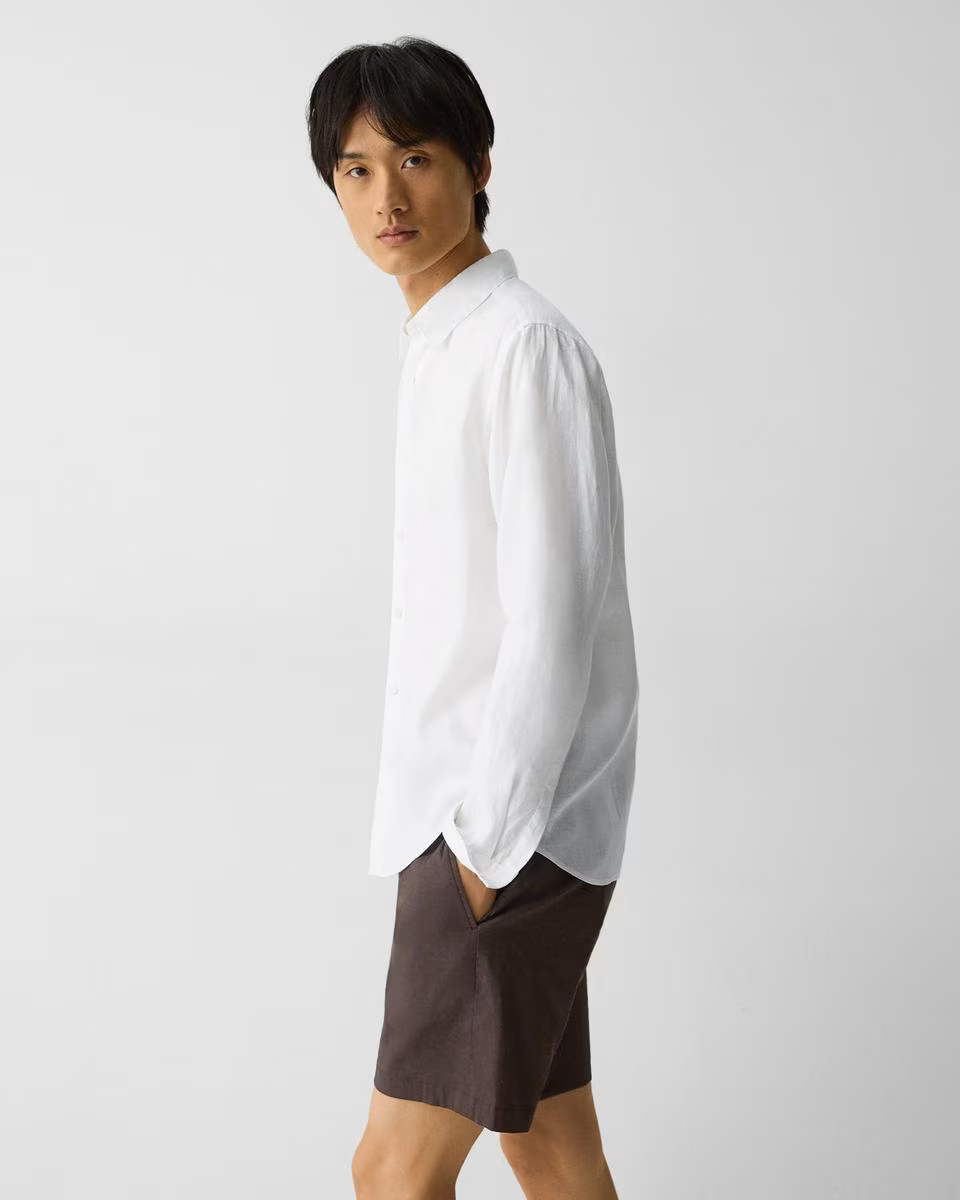 Irving Shirt in Relaxed Linen - Theory Factory Store