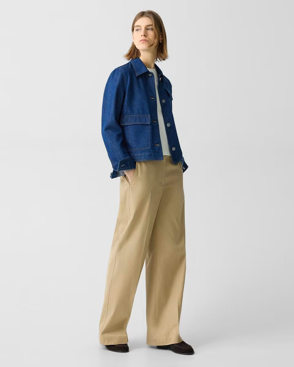 Relaxed Pant in Cotton Chino - Theory Factory Store
