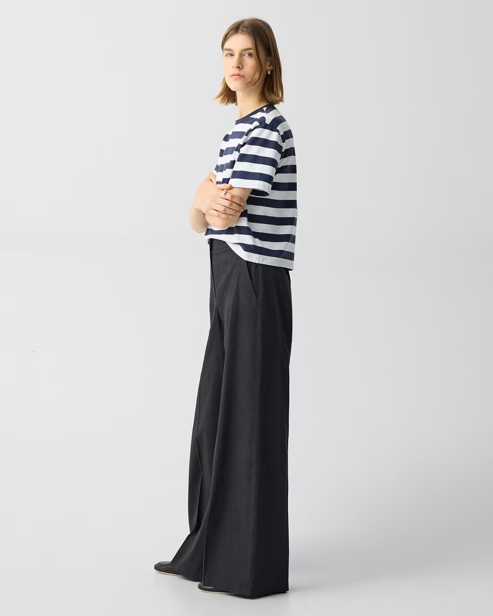 High-Waist Wide-Leg Pant in Good Linen - Theory Factory Store