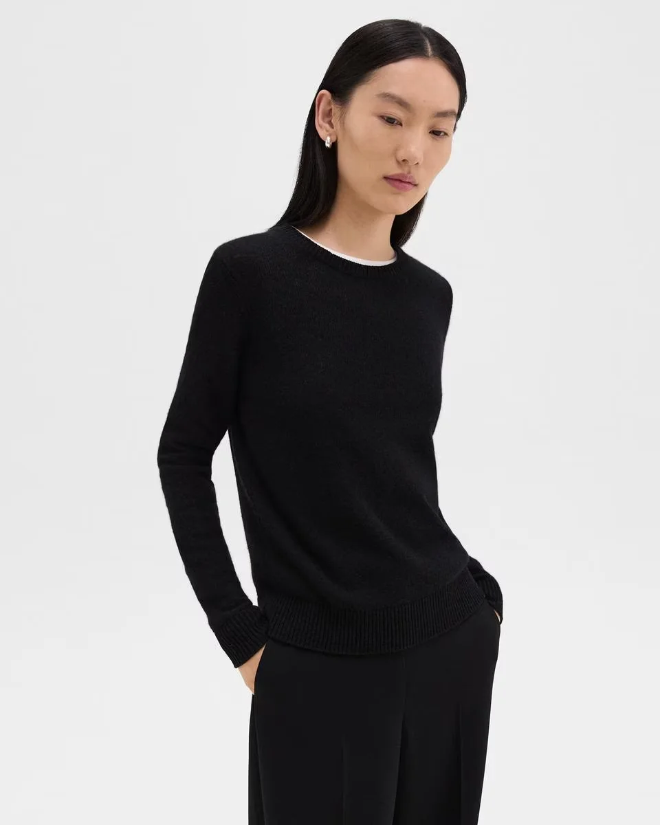 A-Line Mini Dress in Checked Linen-Blend | Theory Fashion Sale