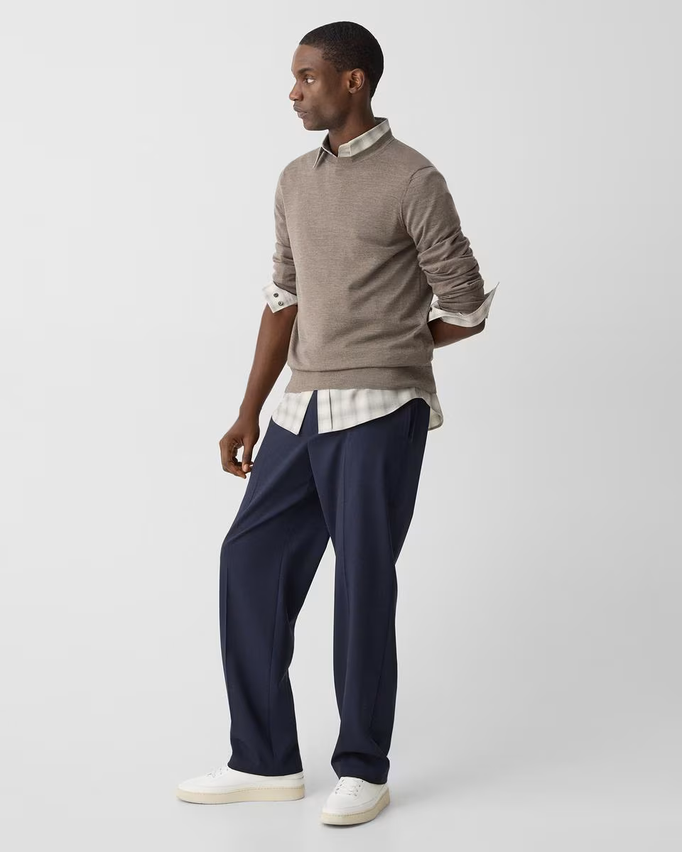 Straight-Leg Pant in Stretch Wool - Theory Factory Store