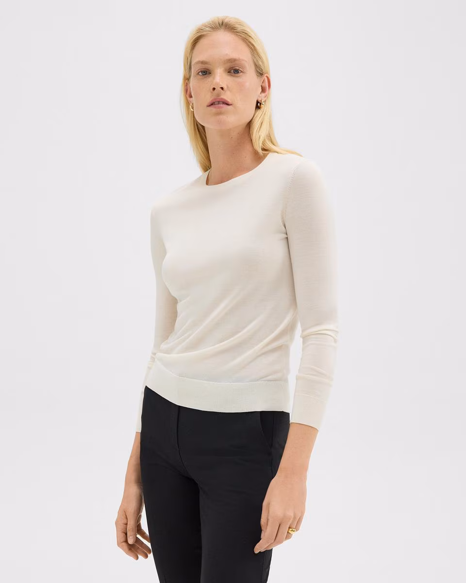 Crewneck Sweater in Regal Wool - Theory Factory Store