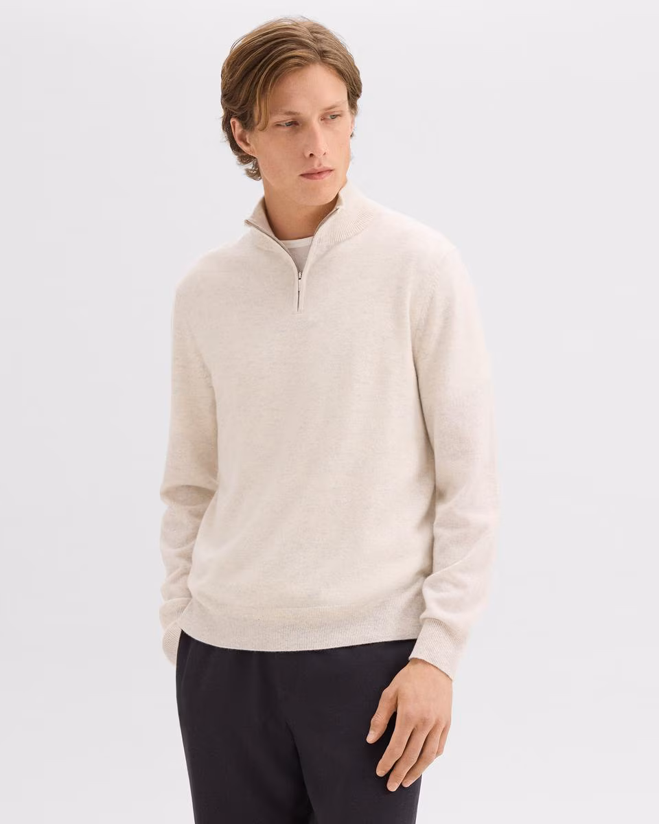 Hilles Quarter-Zip Sweater in Cashmere - Theory Factory Store
