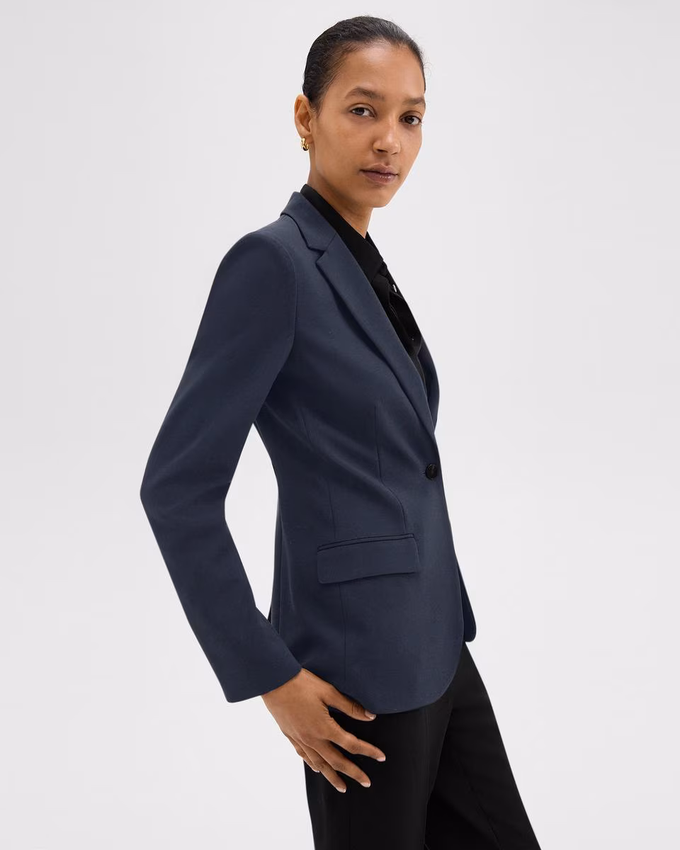 Staple Blazer in Admiral Crepe - Theory Factory Store