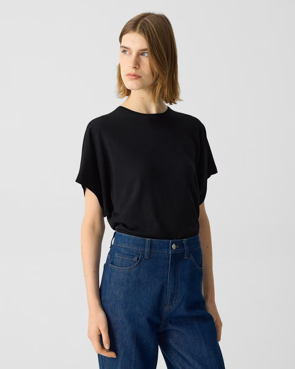 Flutter Sleeve Top in Regal Wool - Theory Factory Store