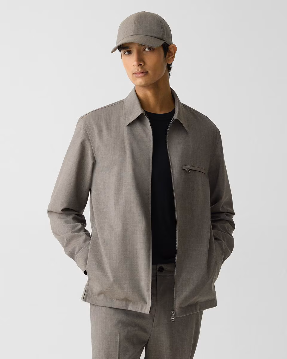 Shirt Jacket in Motion Wool - Theory Factory Store