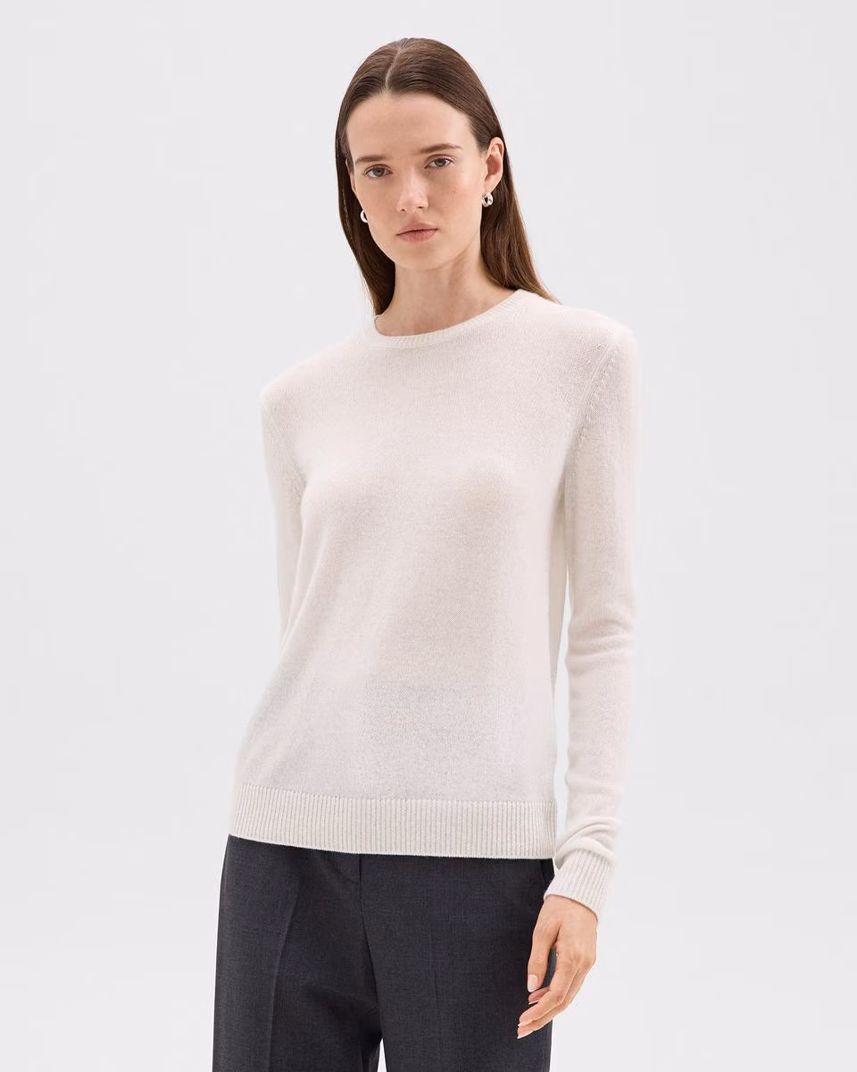 Crewneck Sweater in Feather Cashmere - Theory Factory Store